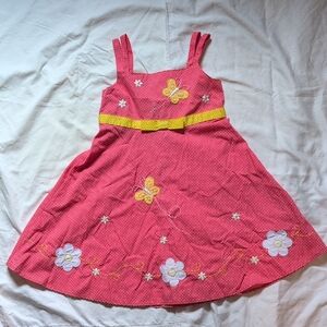 Pink Floral Girls Sun Dress